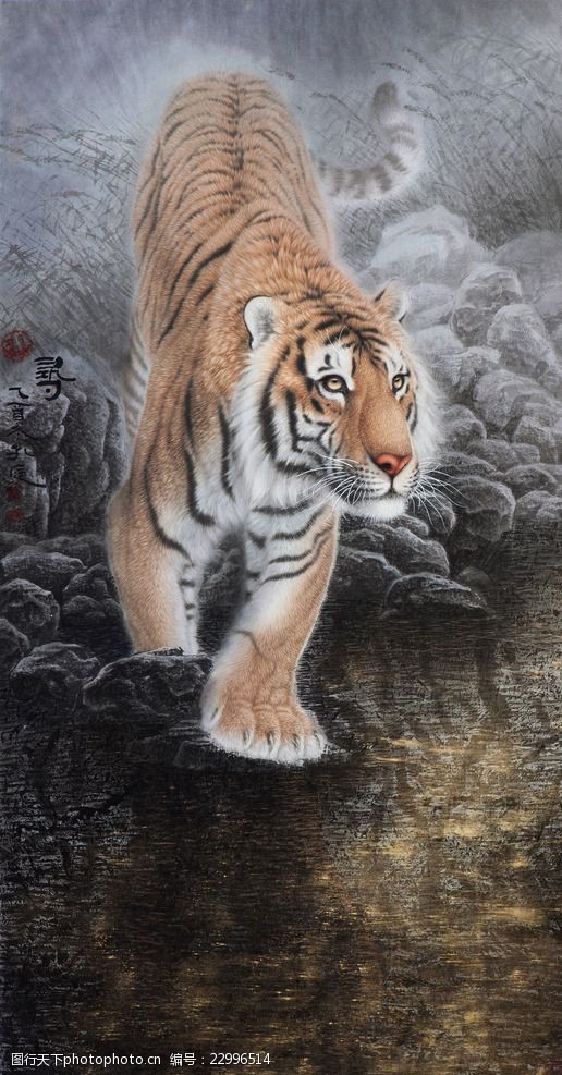 吴孔庭走兽高清图虎