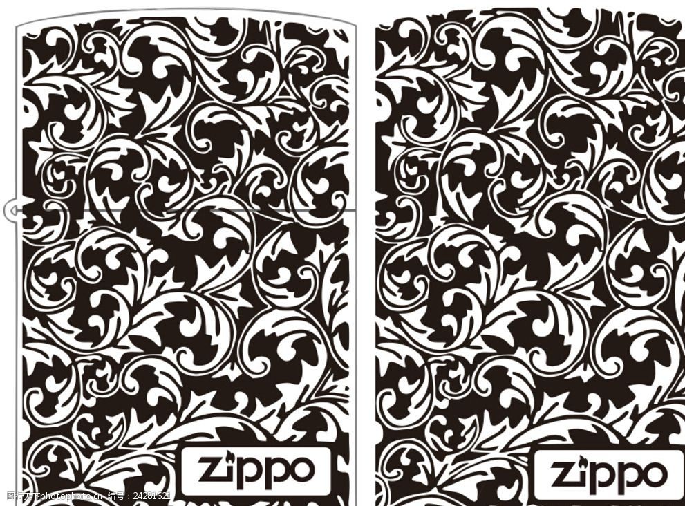 芝宝zippo火机唐草