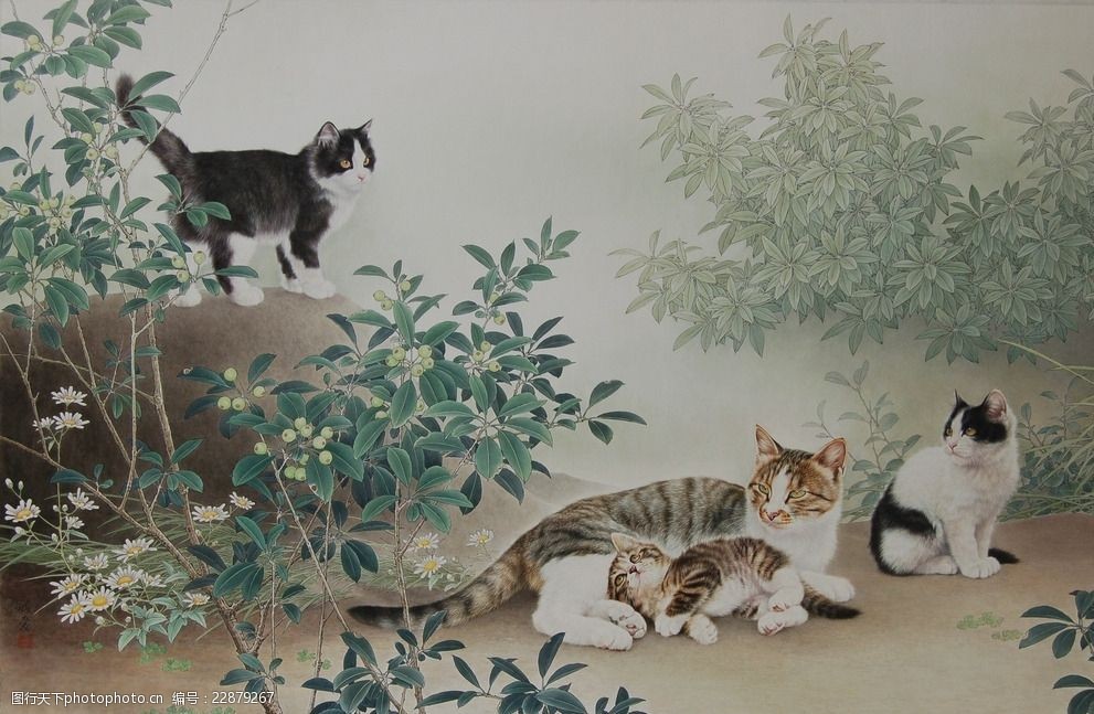 邢诚爱工笔画猫