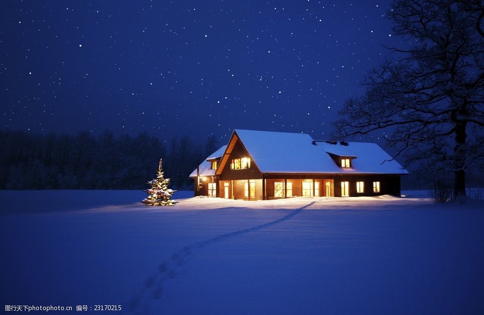 雪景海报背景