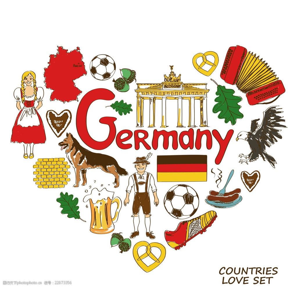 关键词:德国 国家元素 国家象征 手绘 矢量 设计素材库 设计 文化艺术