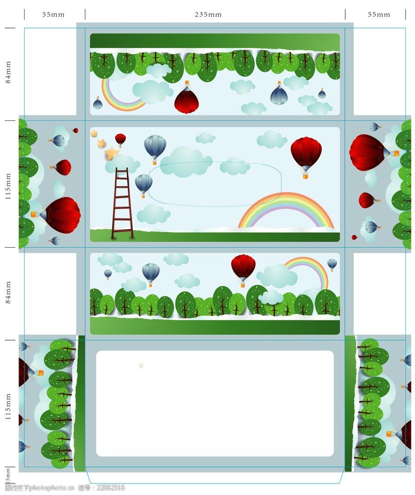 纸巾盒设计展开图 纸巾盒 设计 展开图 卡通 纸抽 广告设计 包装设计