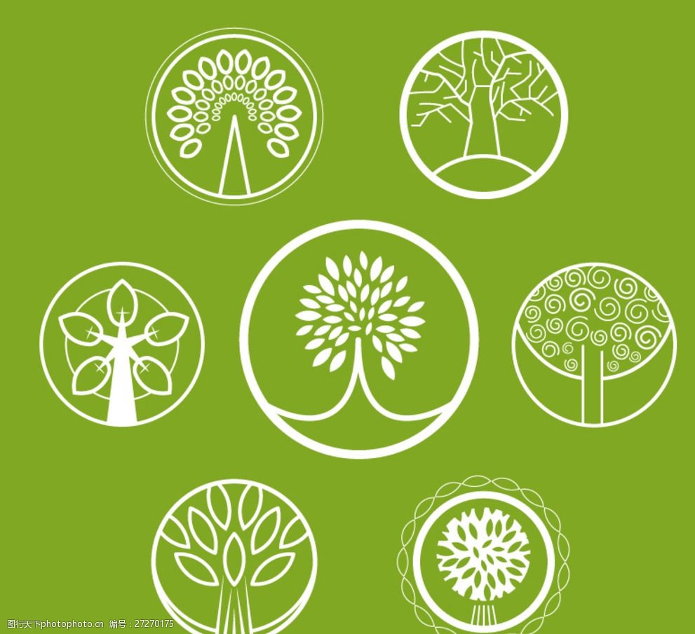 关键词:圆形抽象树木图标 圆形抽象树木 树木图标 植物图案 树木 图标