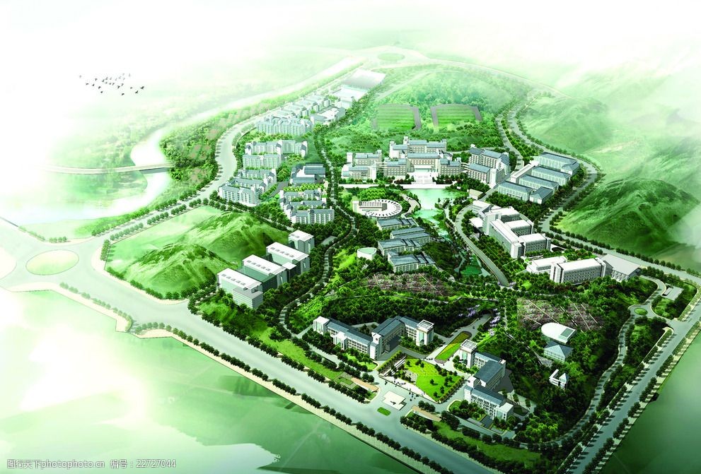 重庆工学院新校区总体鸟瞰图