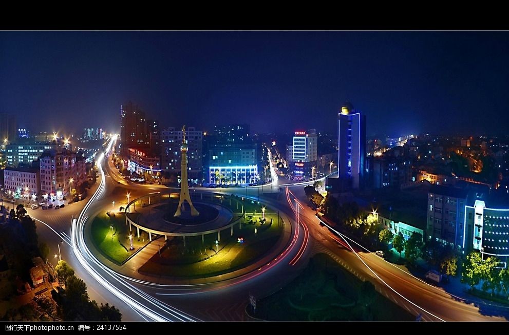 孝感市中心夜景
