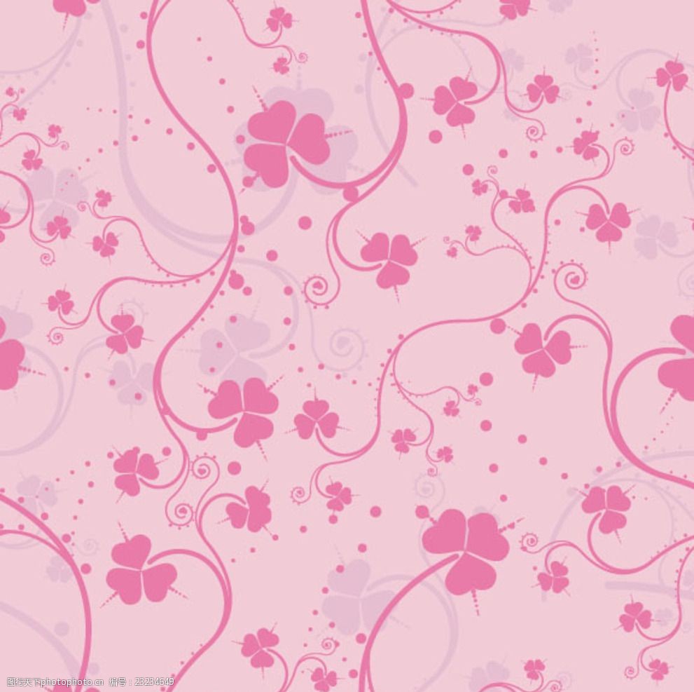 粉色花纹无缝衔接底图