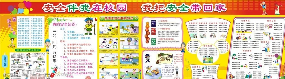 学校安全知识宣传栏