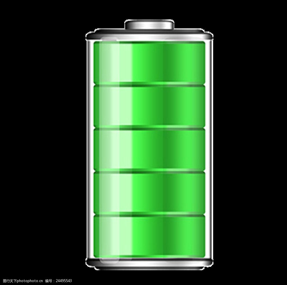 卡通电池绿色电池素材