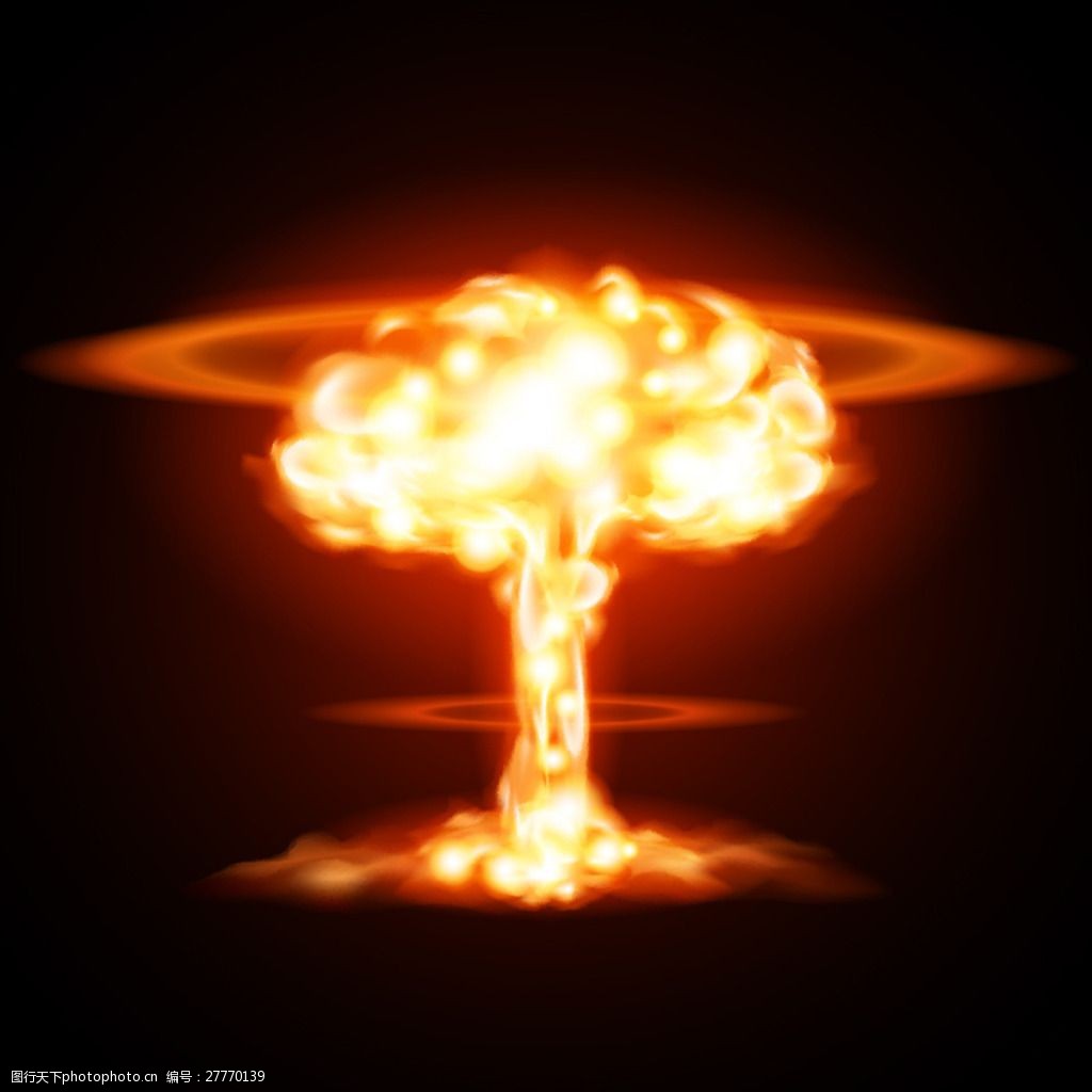 核弹爆炸毁灭矢量素材