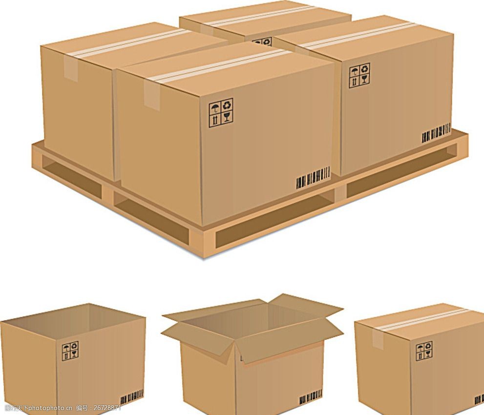 关键词:矢量盒子设计 矢量 盒子 设计        纸盒 运输 包装 创意