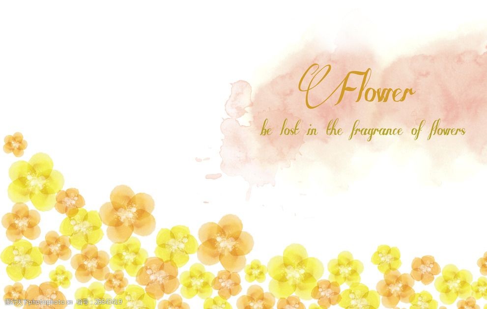 黄色花 模版下载 鲜花 花朵 花纹 花朵背景 卡通花 卡通壁画 壁纸