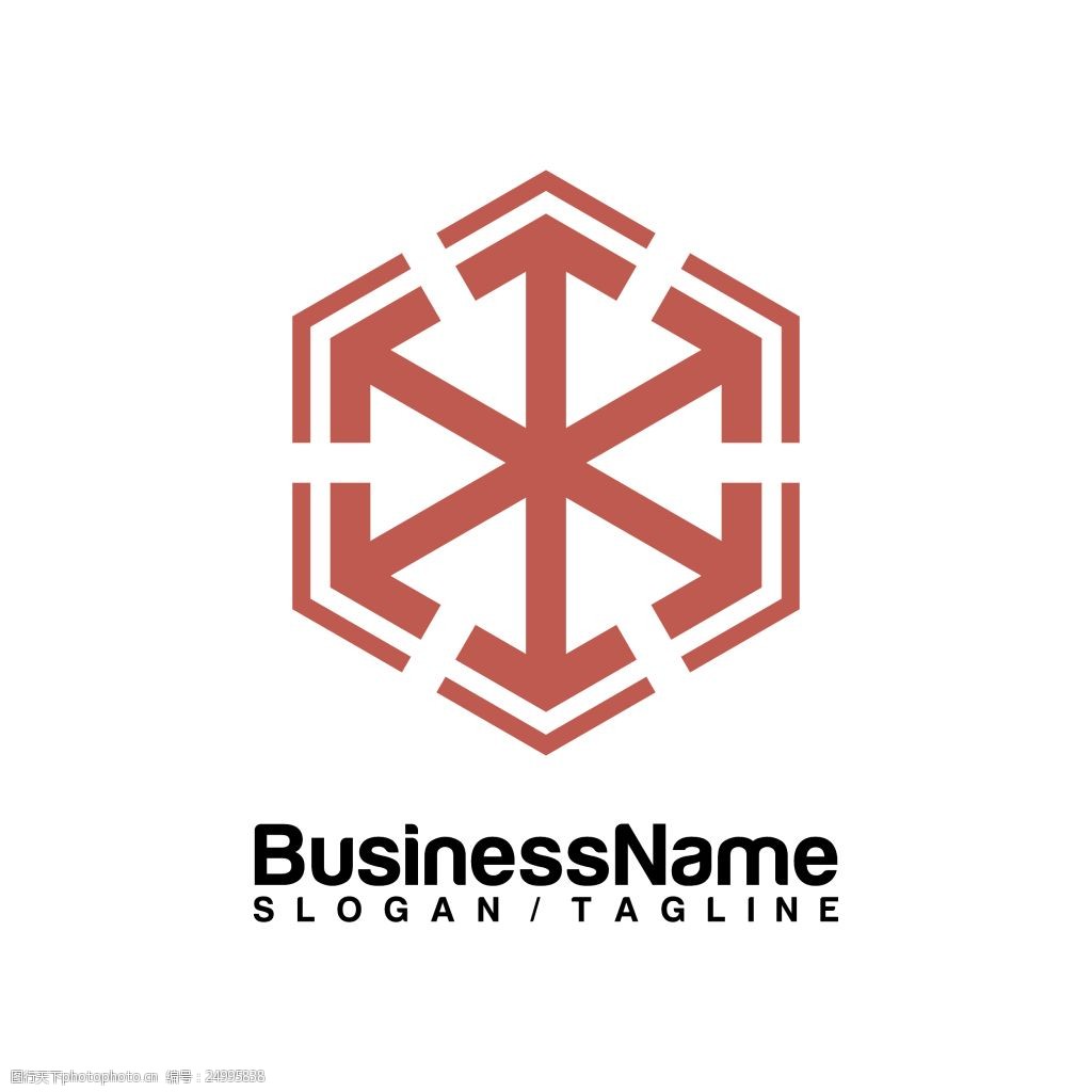 商业雪花logo标志