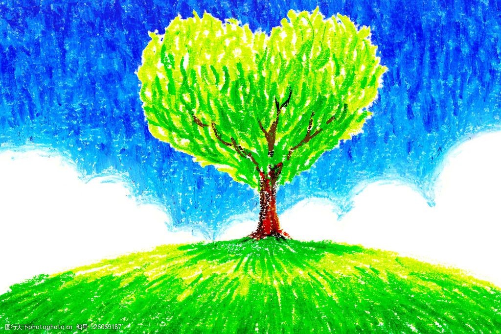 关键词:儿童画图片素材 植树节儿童画 植树节 儿童画 水彩画 树木