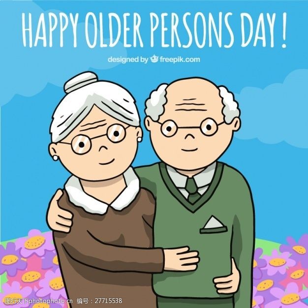 老年人的背景 背景 人 手 家庭 手画 可爱 庆祝 夫妻 绘画 老 奶奶 爱