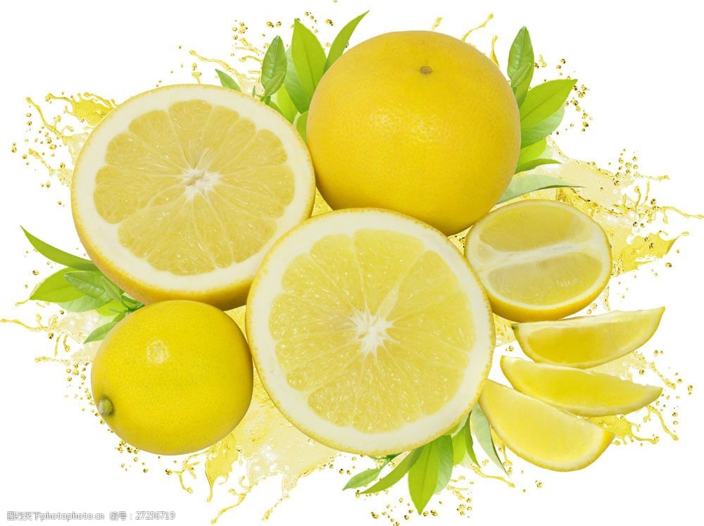关键词:柠檬与喷溅水珠图片素材 水果 新鲜水果 柠檬 切开水果 水珠