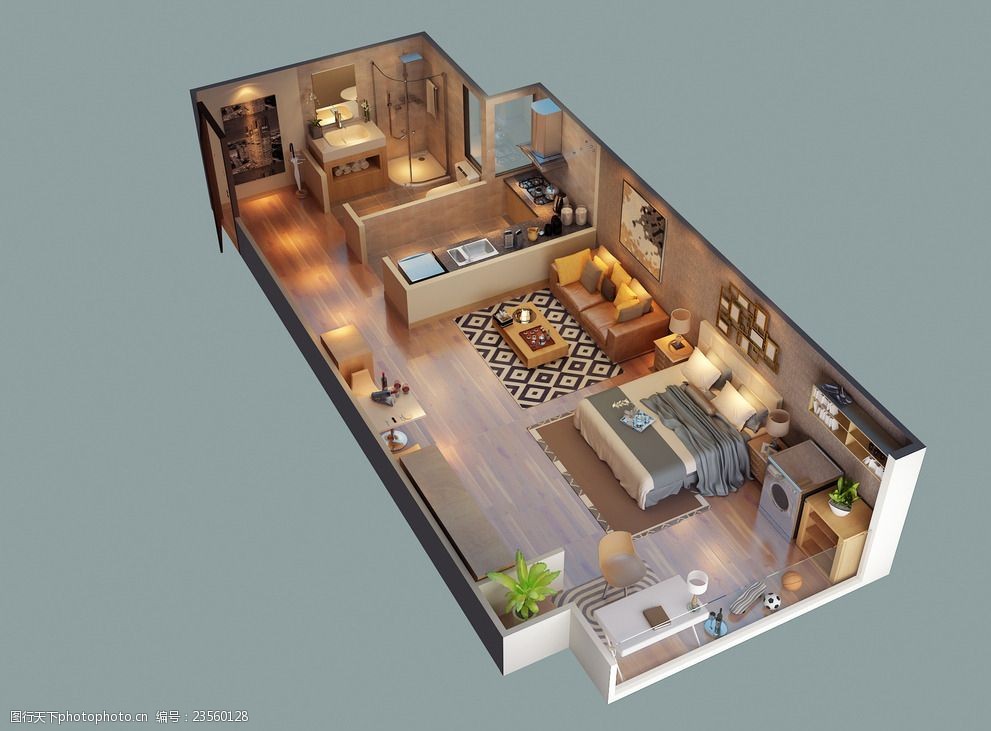 鸟瞰 户型图 房地产 平面图 户型 设计 3d设计 室内模型 72dpi jpg