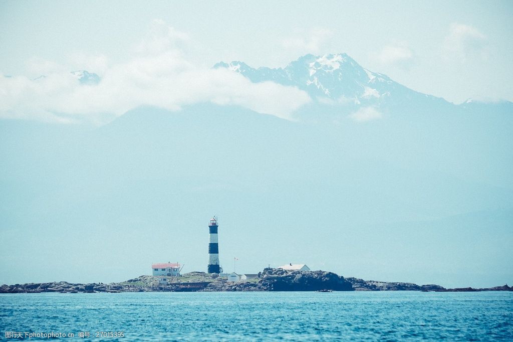 唯美海上灯塔图片