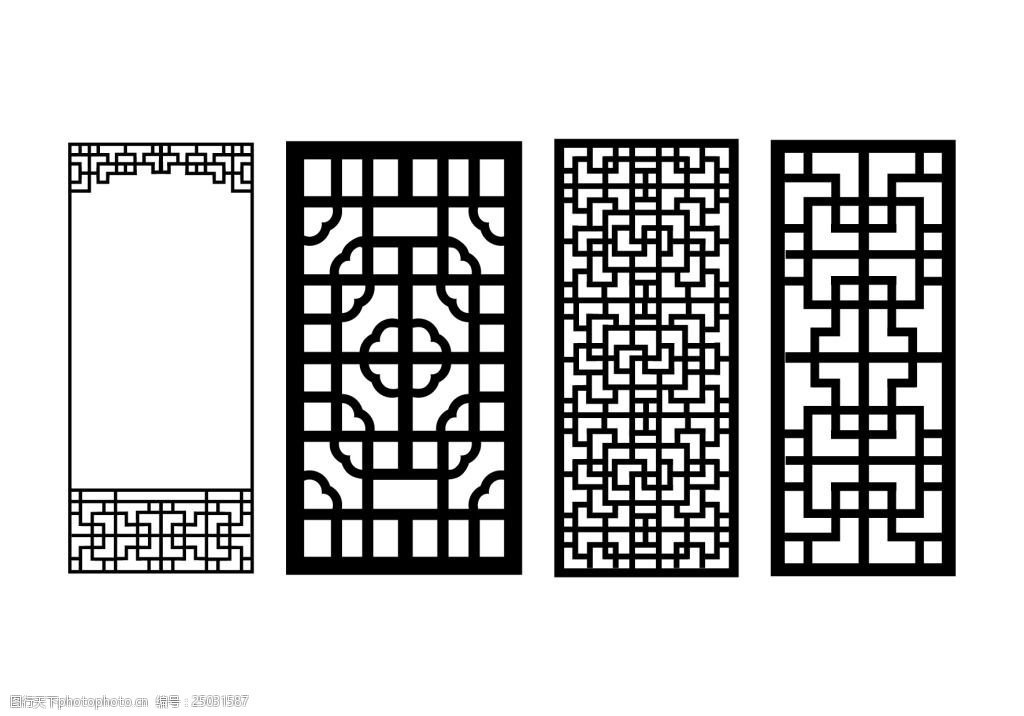建筑窗格矢量素材 中国传统 建筑窗格 矢量素材 矢量窗格 中式窗格
