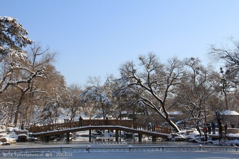 河北承德避暑山庄雪景