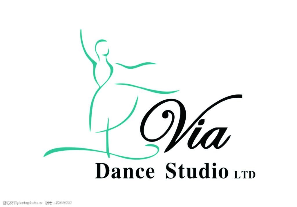 薇娅舞蹈室logo设计 薇娅 舞蹈室 女舞者简笔画 via dance