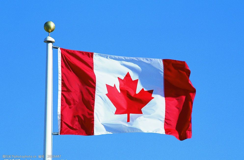 关键词:加拿大国旗 加拿大 国旗 旗帜 飘扬 旗杆 天空 文化艺术 其他