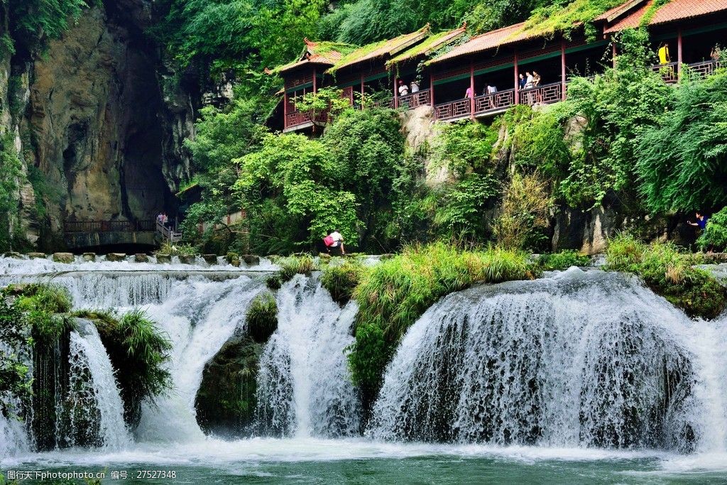 关键词:美丽的九寨沟瀑布风景图片下载 四川 旅游 景点 景色 绿树