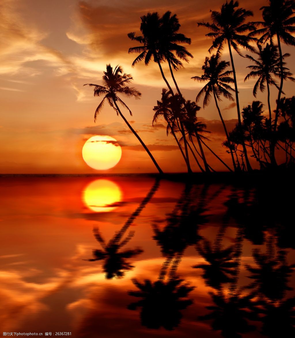 关键词:美丽的海边夕阳风景图片下载 天空 黄昏 美景 景色 风光