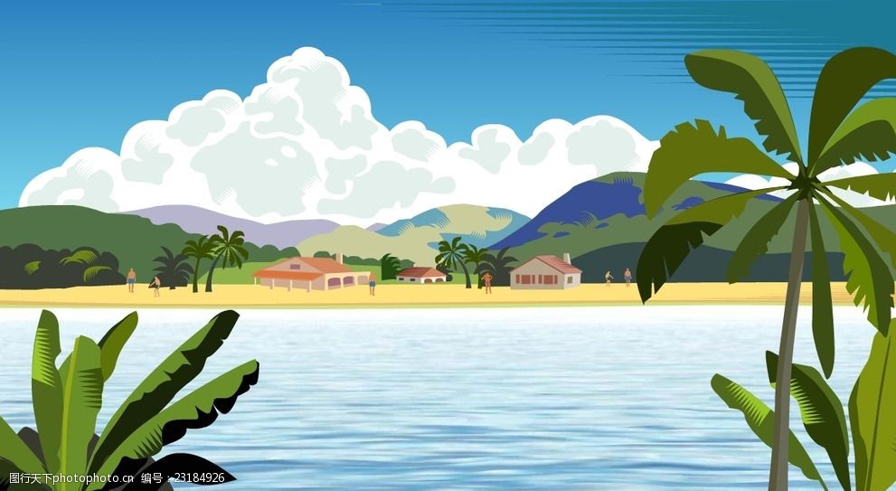 矢量山水自然风景flash动画