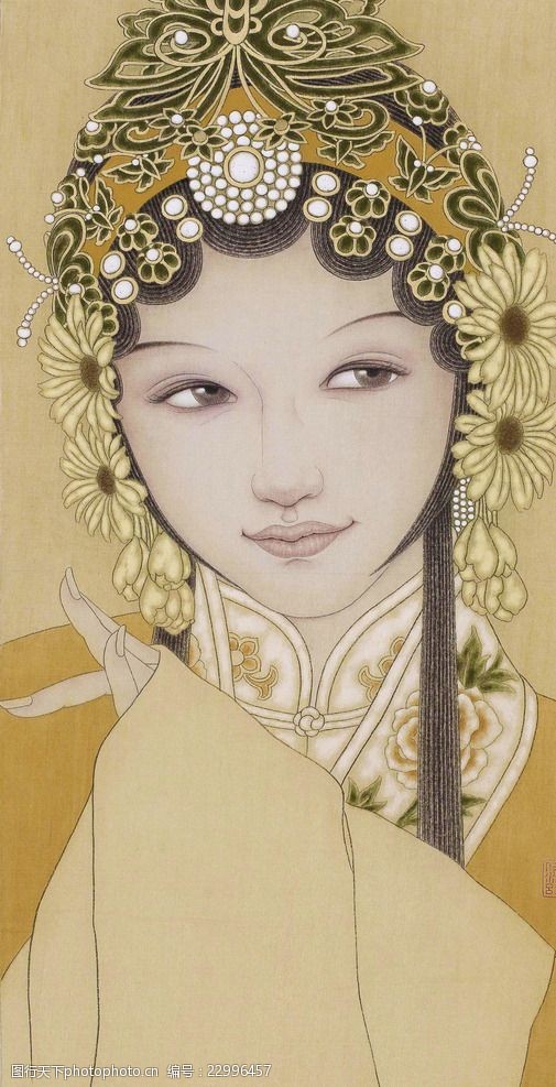 付洛红人物工笔画