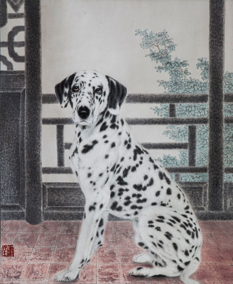吴孔庭走兽高清图斑点狗