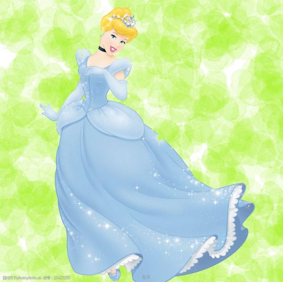 卡通背景墙公主