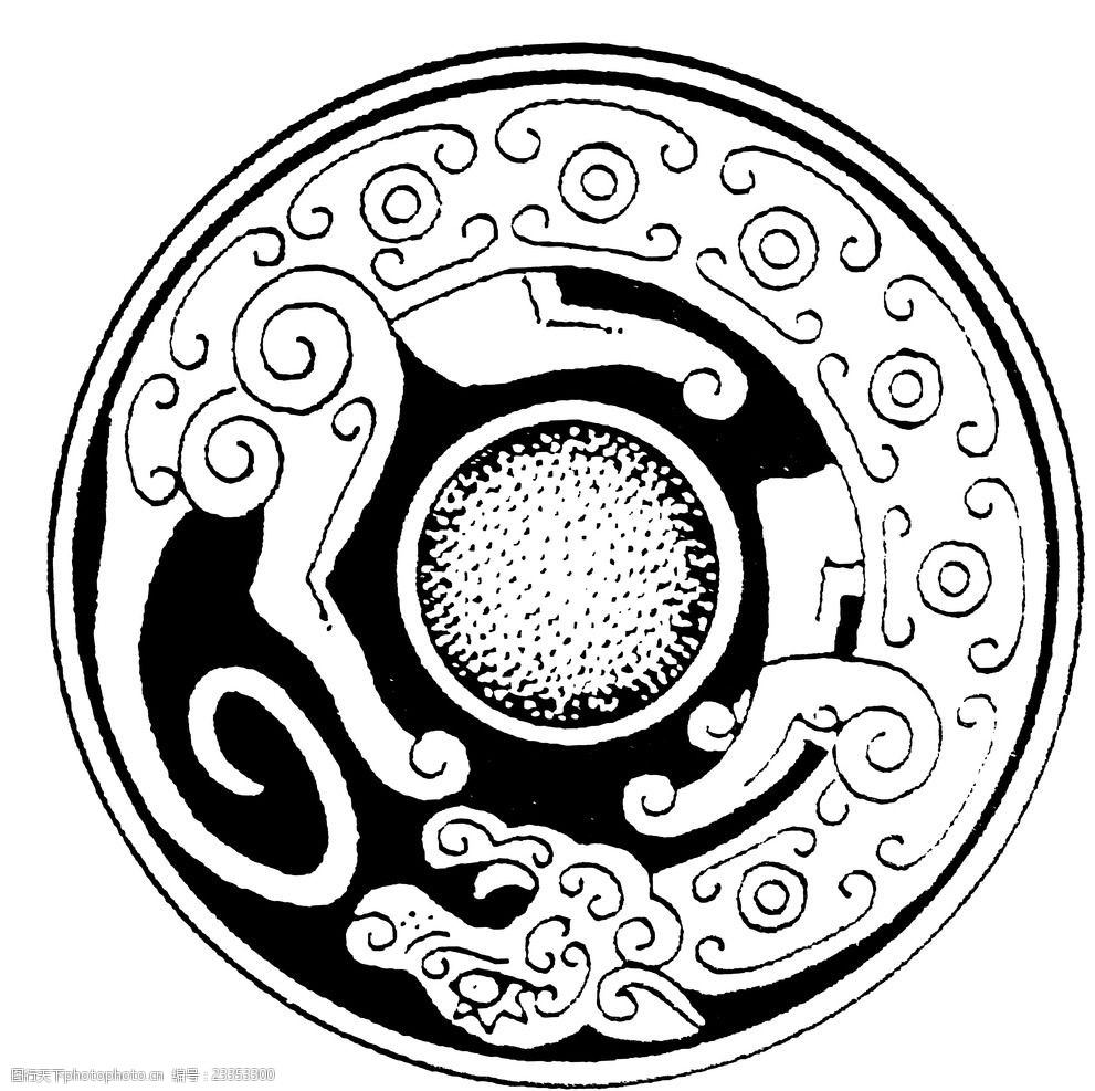 中国龙凤纹古典龙凤纹龙纹底