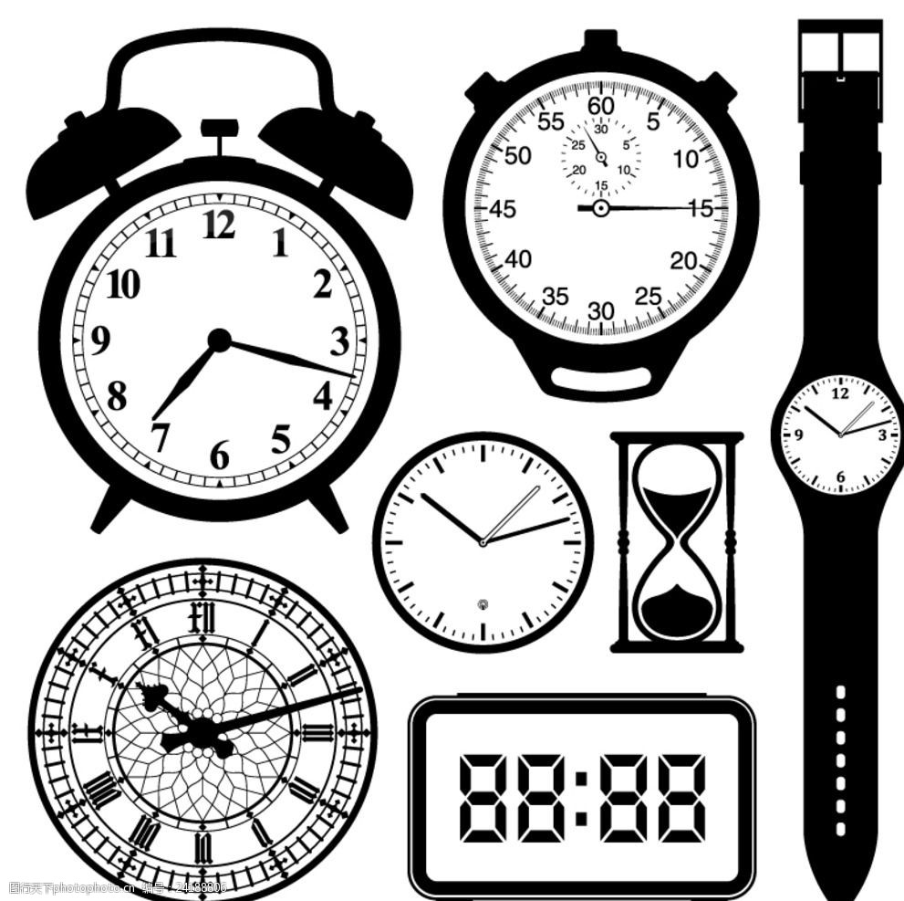 计量时间的钟表设计图图片