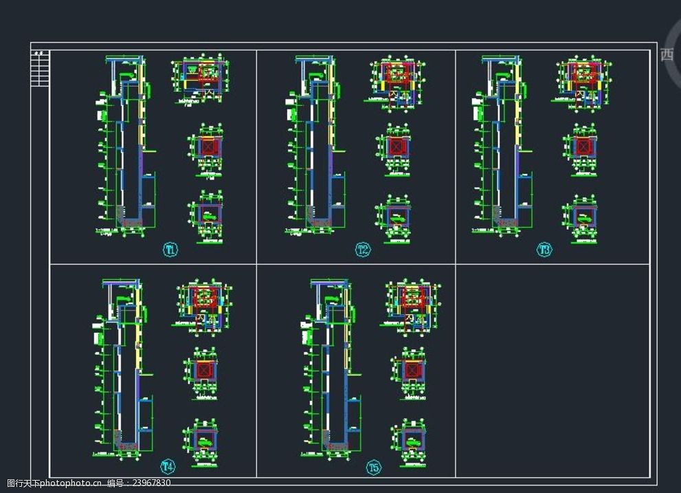 電梯大樣圖cad機械圖紙