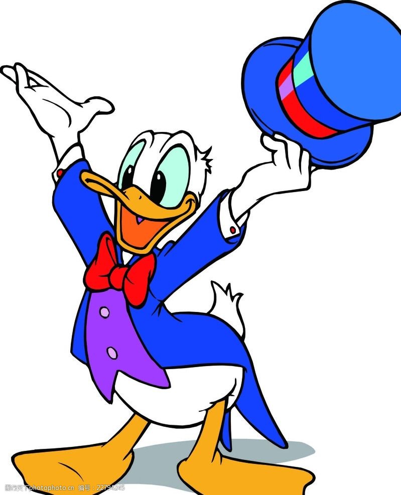 矢量唐老鸭印花图案