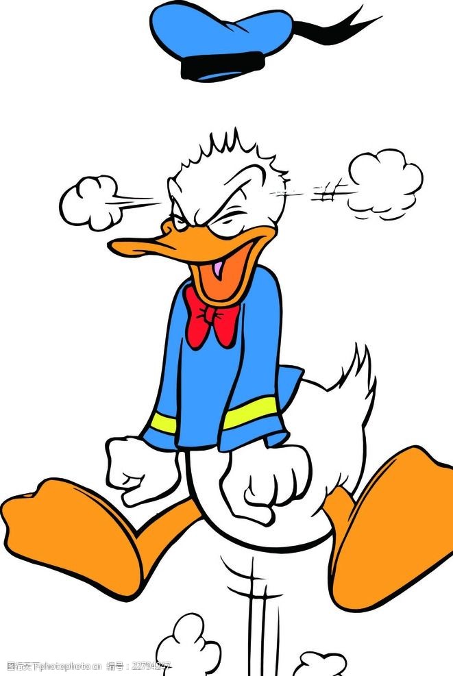 矢量唐老鸭印花图案