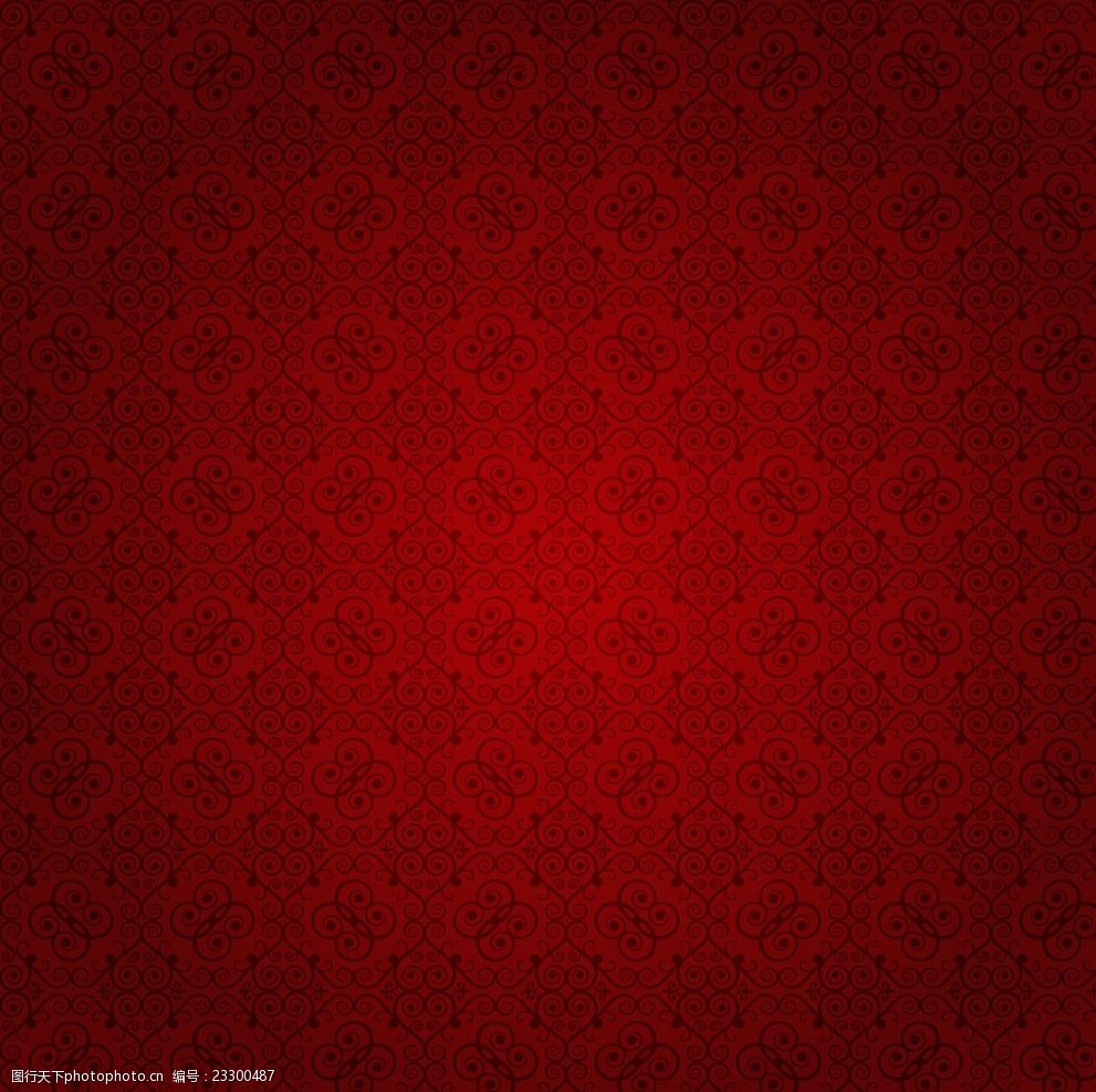 红色花纹背景