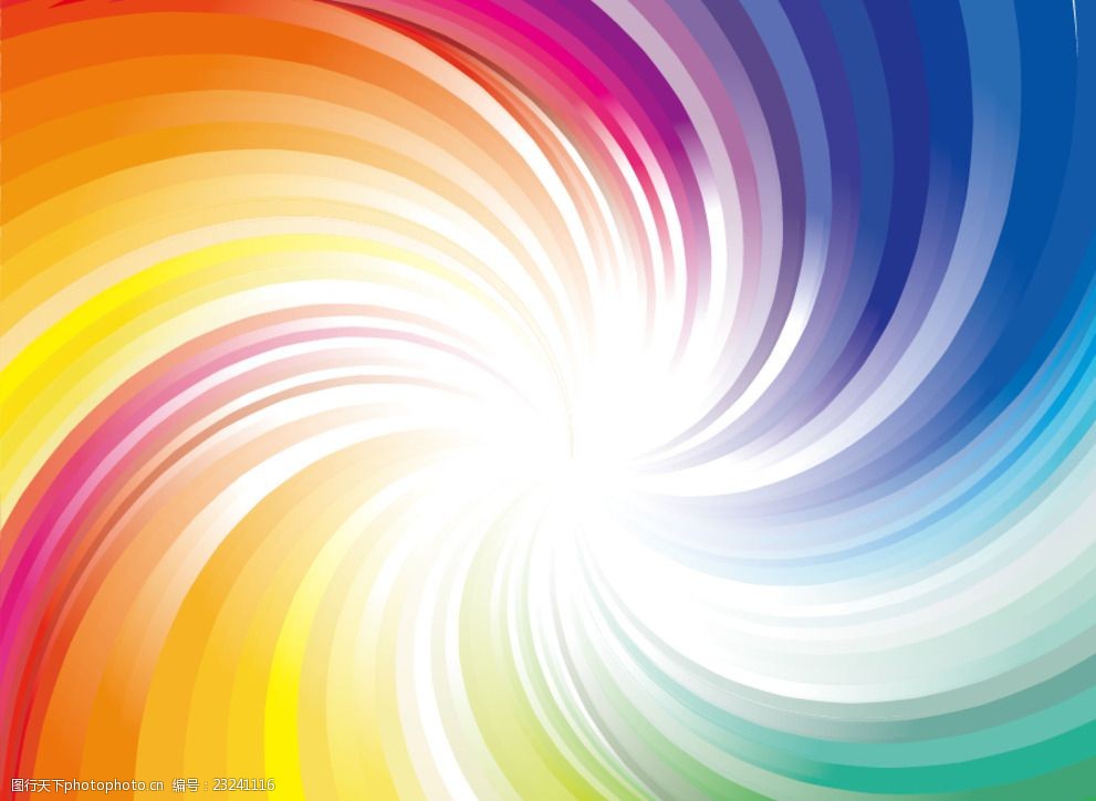 彩虹色旋转色块商业背景