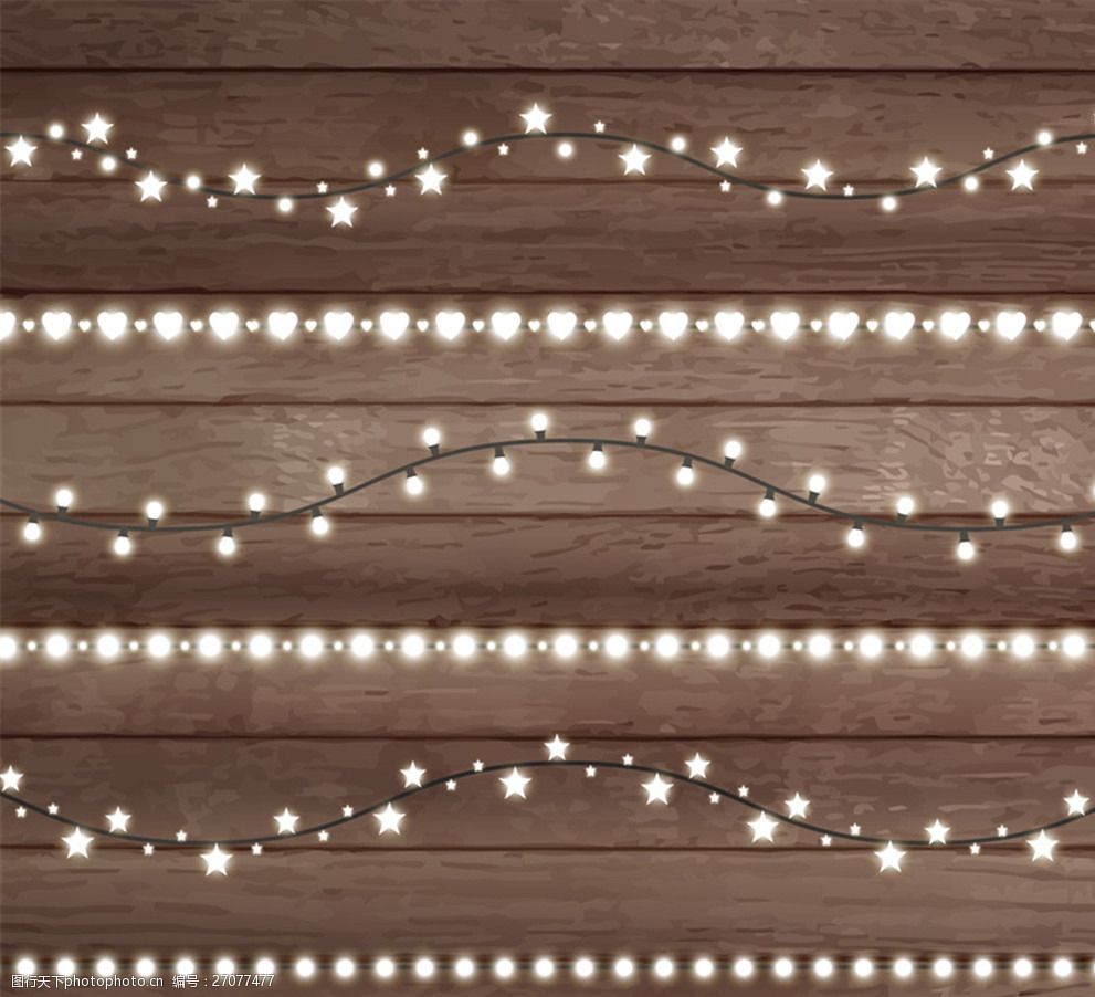 明亮节日灯串矢量素材