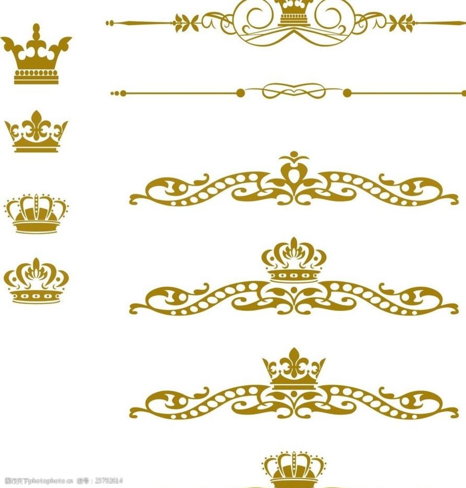 欧式皇冠花纹素材