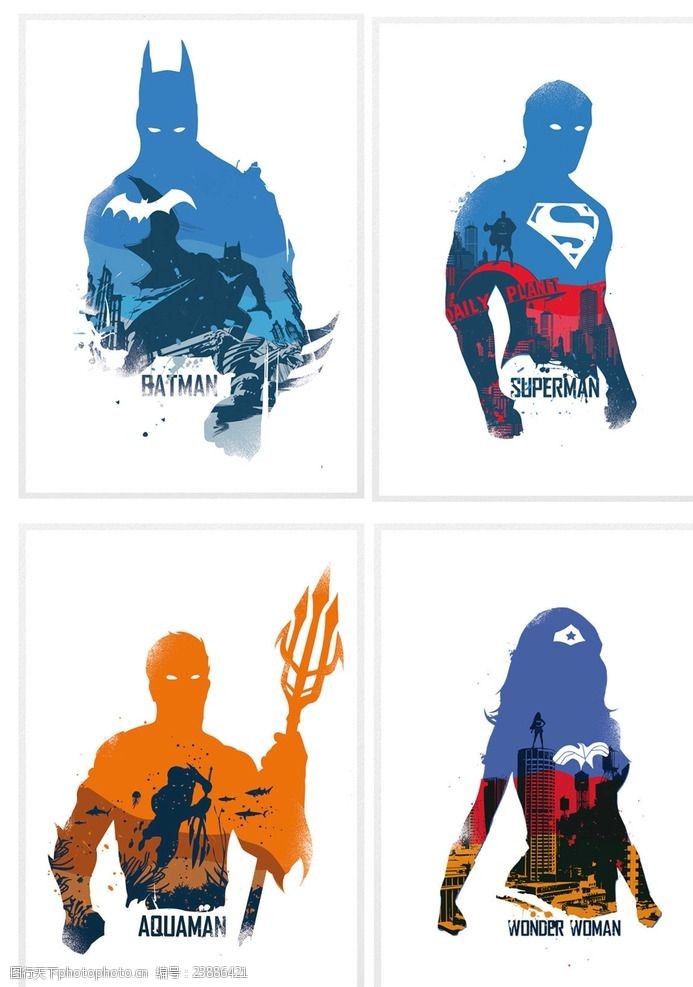 dc部分英雄超人蝙fanart