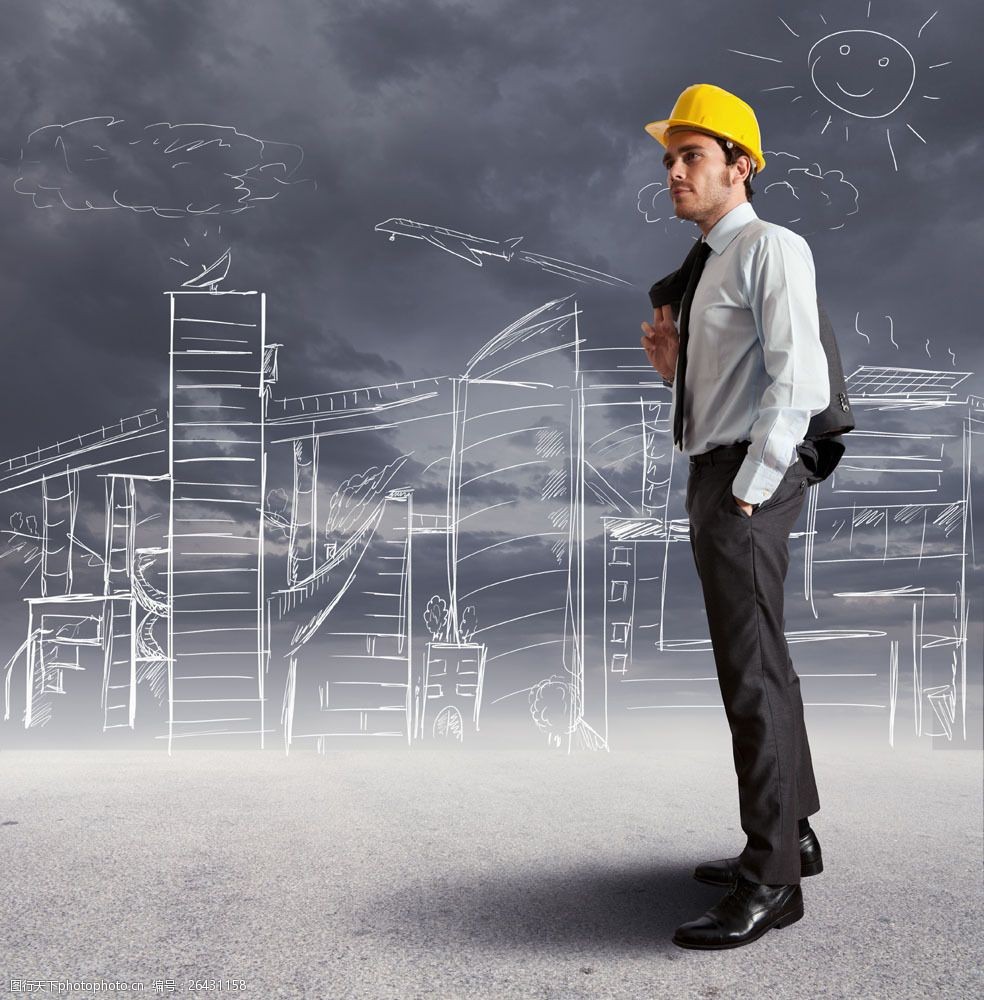 外国工程师摄影图片