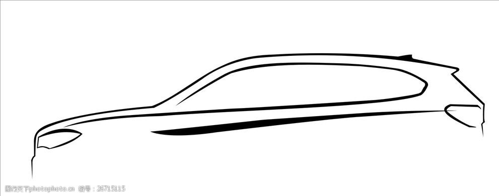 bmwx1轮廓线条图
