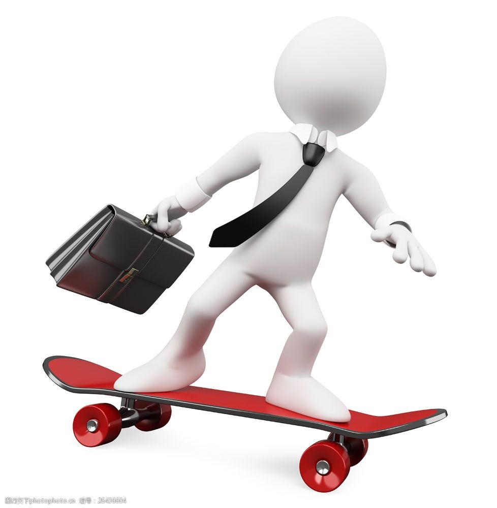 滑板上的3d小人图片