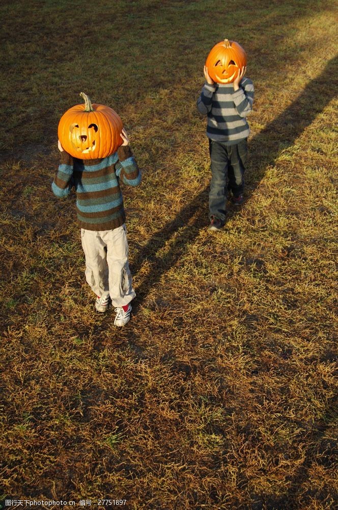 草地上玩耍的儿童图片