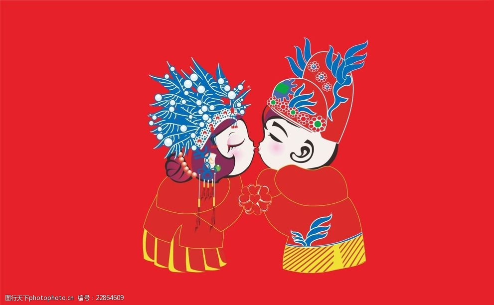 卡通婚庆新郎新娘