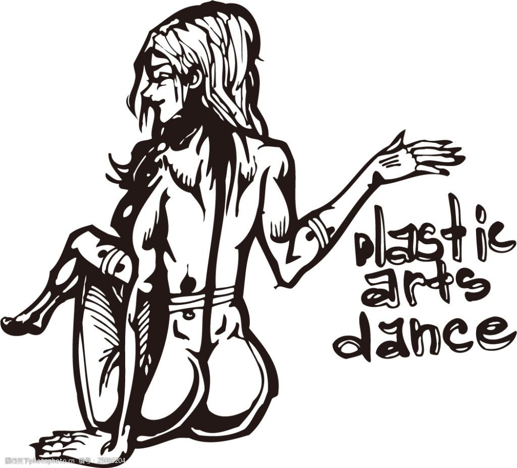 性感美女涂鸦插画