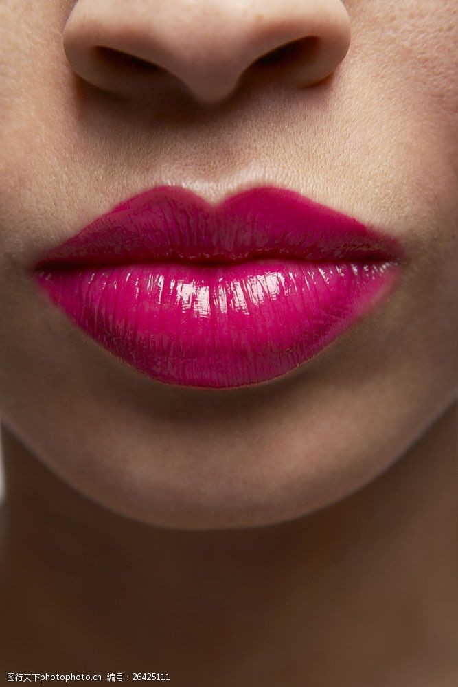 涂唇彩性感嘴部特写图片图片-图行天下图库