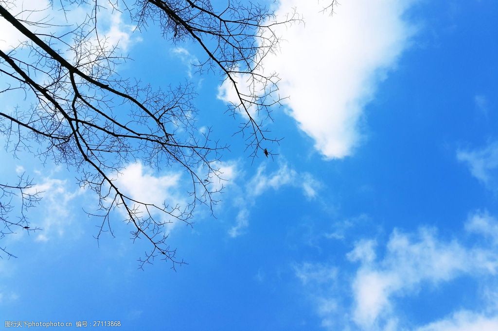 美麗的藍天白雲風景圖片