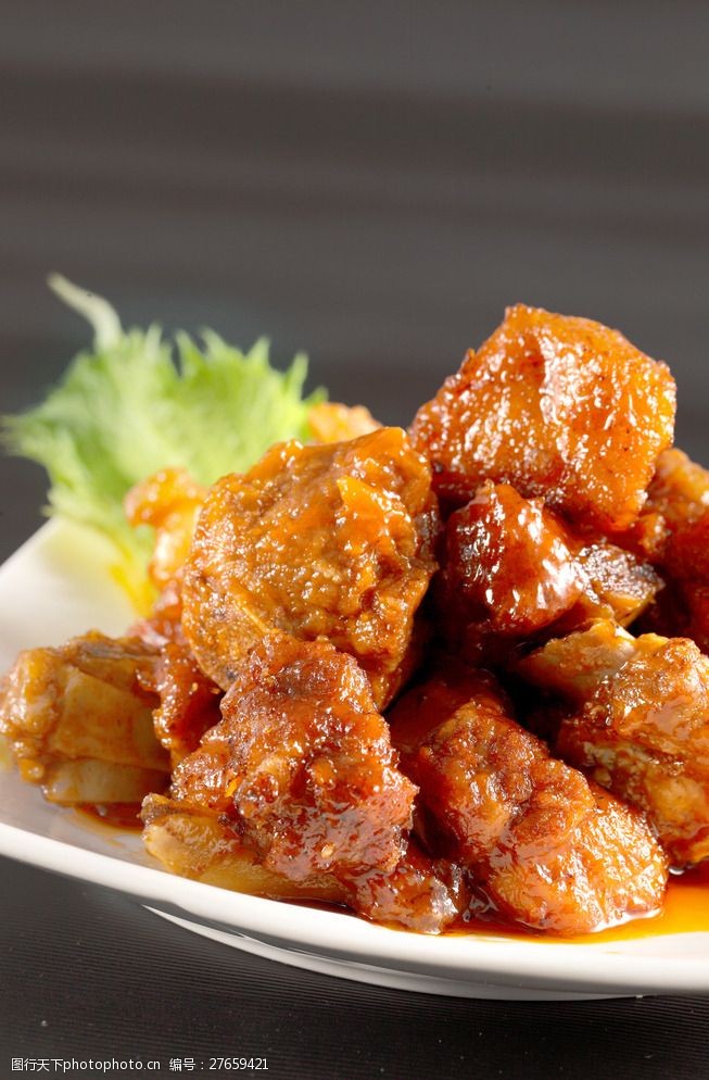 糖醋排骨圆盘图片图片-图行天下图库